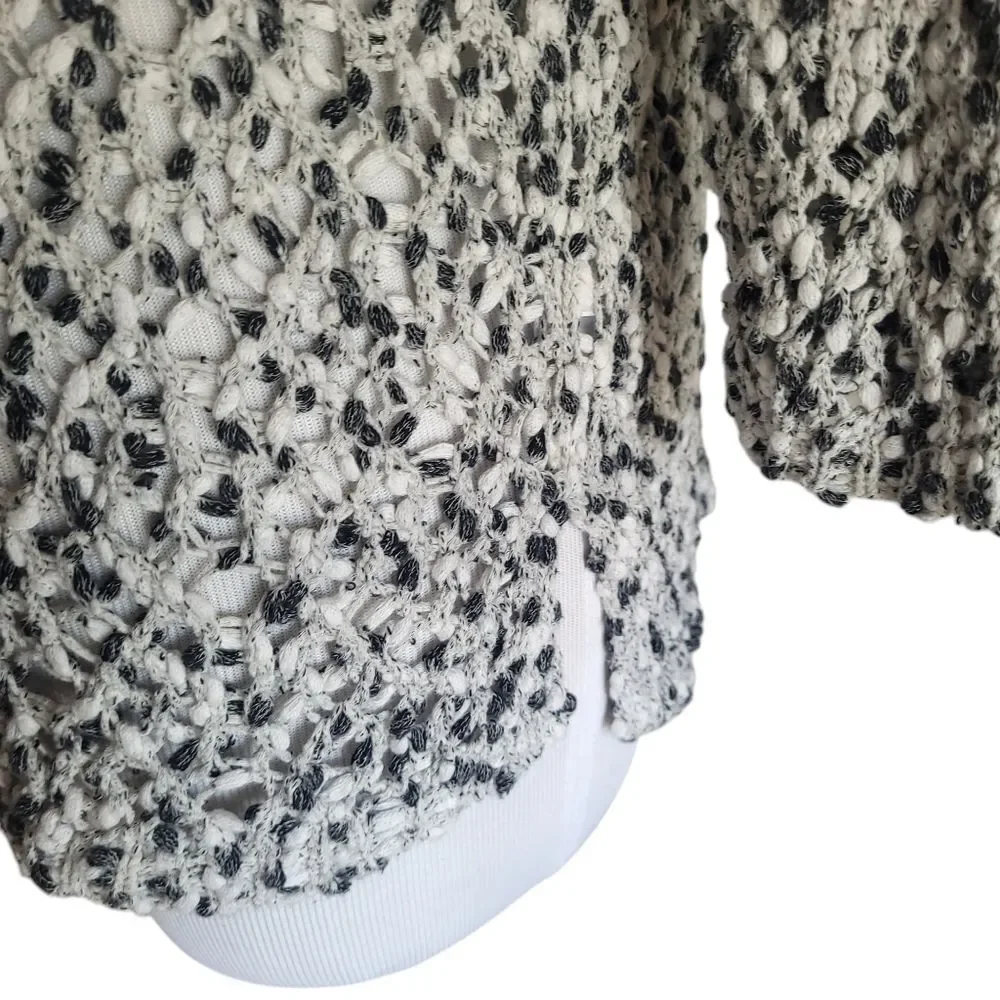 J.Jill Waffle Knit Popover Cover Up Long Sleeve Sweater Womens XSP